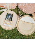 Picnic Round Plate Set |  Trailing Natives Tan